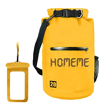 Dry Bag - Homeme Waterproof Bag with Phone Dry Bag - Waterproof Bag Perfect for Boating, Kayaking, Fishing, Rafting, Swimming, Camping and Snowboarding