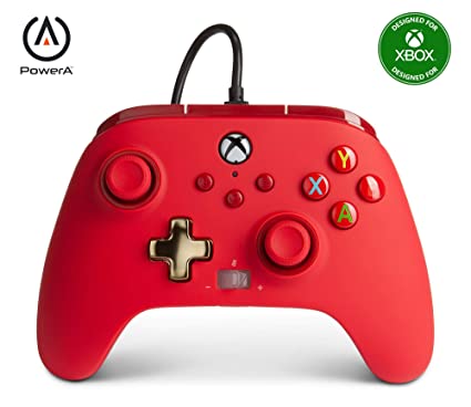 PowerA Enhanced Wired Controller for Xbox - Red, Gamepad, Wired Video Game Controller, Gaming Controller, Xbox Series X|S, Xbox One - Xbox Series X