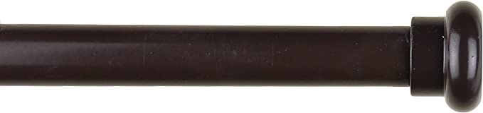 Urbanest 5/8-inch Diameter Button Adjustable Single Drapery Curtain Rod, 28-inch to 48-inch, Bronze