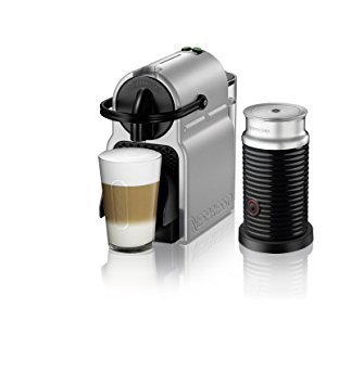 Nespresso Inissia Espresso Machine by De'Longhi with Aeroccino, Silver