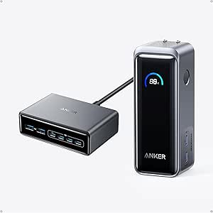 Anker 200W 6-Port GaN Charging Station with Anker Prime 9,600mAh 65W Power Bank