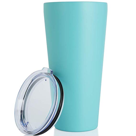 30 oz Stainless Steel Vacuum Insulated Tumbler Double Wall Travel Coffee Cup with Lid, Works Great for Ice Drink, Hot Beverage (1 pack, Turquoise)