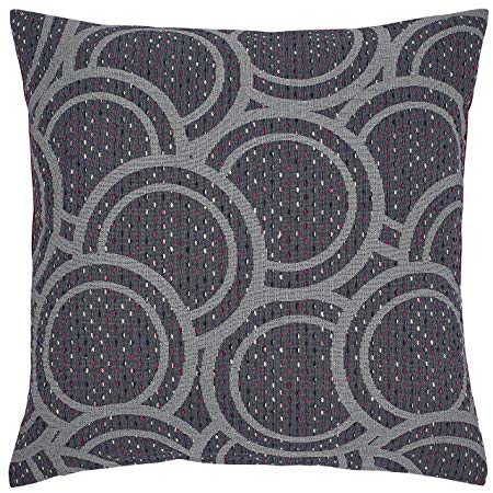 Rivet Modern Abstract Throw Pillow, 20" x 20", Grey