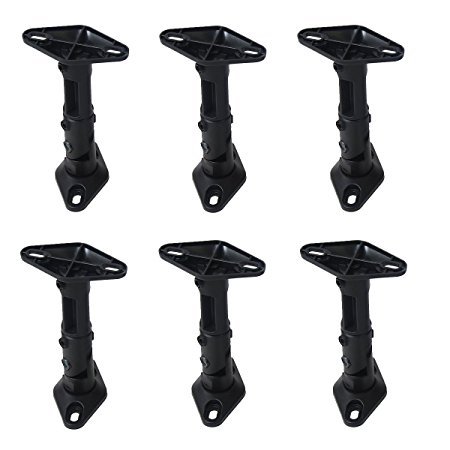 VideoSecu Universal Satellite Speaker Mounts / Brackets for Walls and Ceilings (White,Black Available)