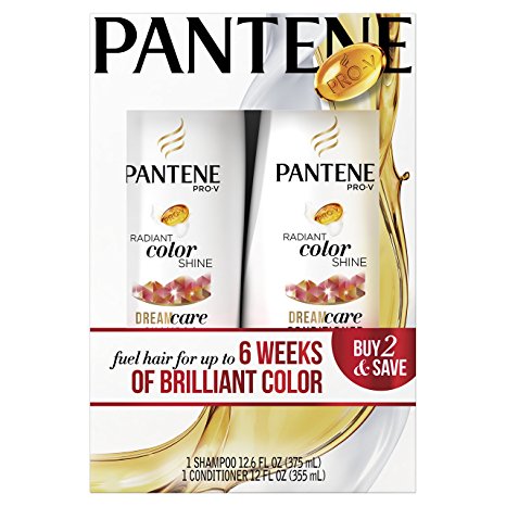 Pantene Pro-V Radiant Color Shine Shampoo and Conditioner Dual Pack, 24.6 fl oz