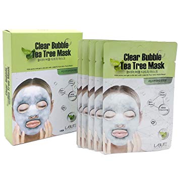 koreatrends Labute Clear Bubble Tea Tree Facial Mask Sheets 10Ea