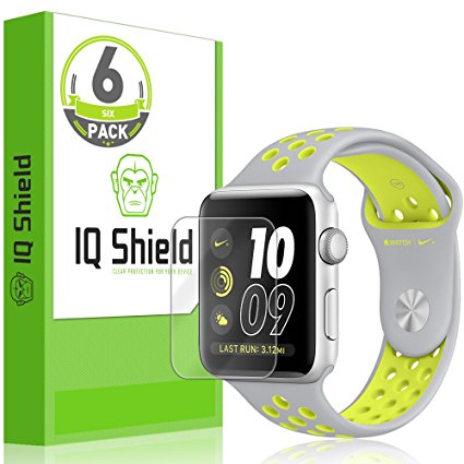 Apple Watch Nike  Screen Protector (42mm)(6-Pack), IQ Shield LiQuidSkin Full Coverage Screen Protector for Apple Watch Nike  HD Clear Anti-Bubble Film - with