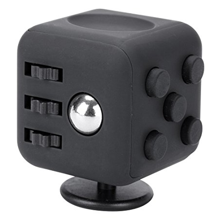 HQDmall Fidget Cube Anxiety Stress Relief And Relieves Stress Attention Focus for Children and Adults Anxiety Attention Toy, Black
