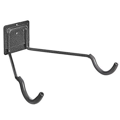 AmazonBasics Horizontal Wall Mount Bike Hanging Rack, Easy Installation - Hammertone Grey