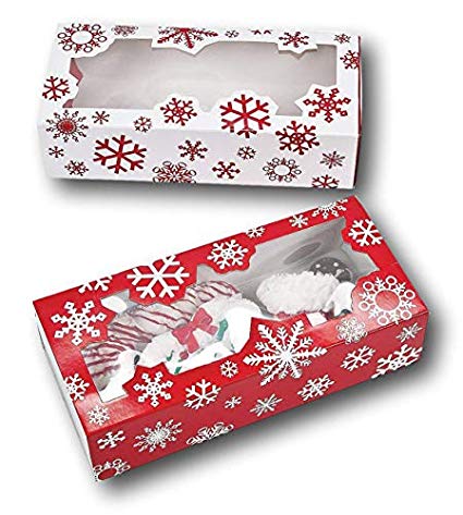 Share Your Special Christmas Treats in These 12 Holiday Snowflake Bakery Boxes.