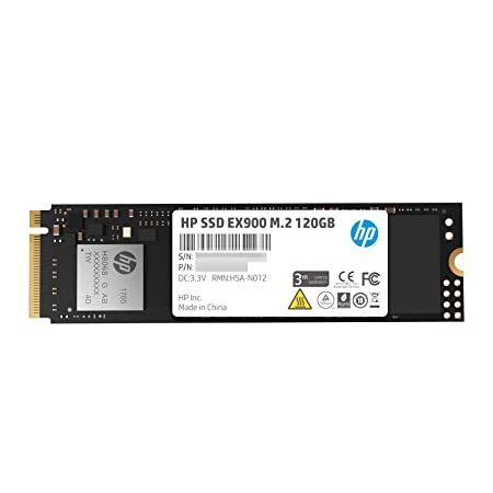 HP SSD EX900 M.2 120GB PCIe 3.0 x4 NVMe 3D TLC NAND Internal Solid State Drive (2YY42AA)