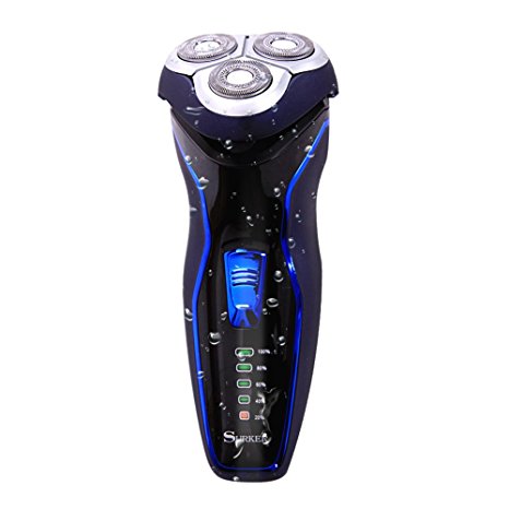 Surker Blue Professional Wet & Dry Men's Electric Shaver /Clippers /Cutters Razor With Pop Up Trimmer Super-Best Gift For Dad,Boyfriend,Husband