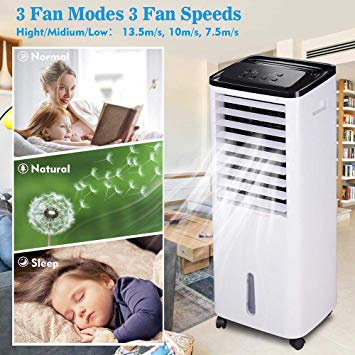 Yescom 200W Portable Indoor Evaporative Air Cooler Ice Fan Cooler for Room Humidifier 1647CFM Remote Control Home Office
