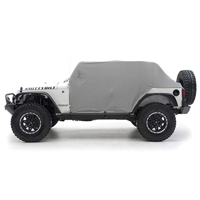 Smittybilt 1069 Gray Water-Resistant Cab Cover with Door Flap