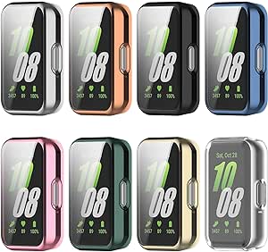 8Pack Screen Protector Compatible with Samsung Galaxy Fit 3 SM-R390 Cases ( Not for Galaxy Fit2/Galaxy Fit) Smartwatch Covers Scratched Resistant Screen Protectors intended for Samsung Galaxy Fit 3