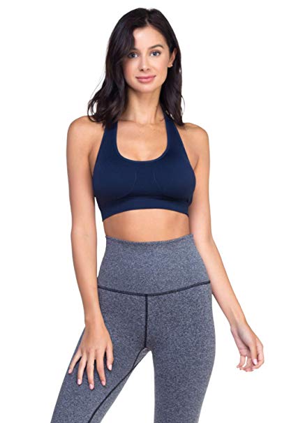 AEKO Padded Racerback Sports Bra Active Support for Gym Yoga Workouts