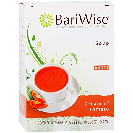 BariWise High Protein Low-Carb Diet Soup Mix - Low Calorie, Cream of Tomato (7 Count)