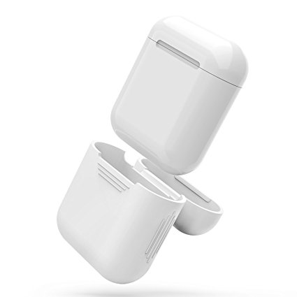 AhaStyle AirPods Silicone Case Shock Proof Protective Cover for Apple AirPods - White