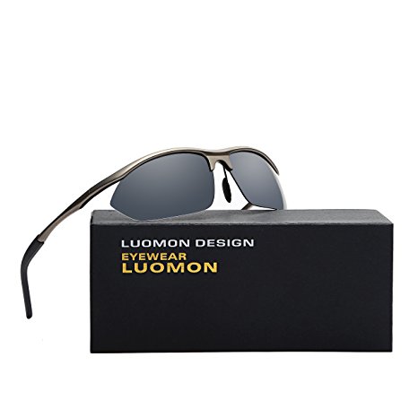 LUOMON LM3129 70mm Polarized Wrap-Around Sport Sunglasses