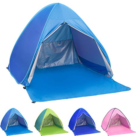 Ylovetoys Automatic Pop Up Beach Tent, 3 Person Instant Tent Sun Shelter Anti-UV Cabana Shade Waterproof Family Tent for Outdoor Camping Fishing Hiking or Picnic