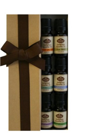 Basic Set 6-10ml 100% Pure Essential Oil (Eucalyptus, Lavender, Peppermint, Rosemary, Sweet Orange and Tea Tree)