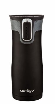 Contigo Autoseal West loop Stainless Steel Travel Mug with Easy-Clean Lid 16 ounce Matte Black