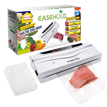 Easehold Automatic Vacuum Sealer Moisture Dry Sealing System Fresh Bulk Food Saver with Bonus Starter Kit