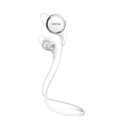 SoundOriginal Bluetooth Headphones Qy8 V4.1 Neck Sports Bluetooth Headsets Headphones Earphones Earbuds with Microphone and Volume Control (Qy8 White)