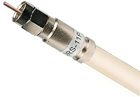 150ft White COMMSCOPE RG-11 COAXIAL Cable Made in USA Professional RG11 COAXIAL Cable 14AWG fire Retardant Commercial Grade with RG11 Compression Fittings