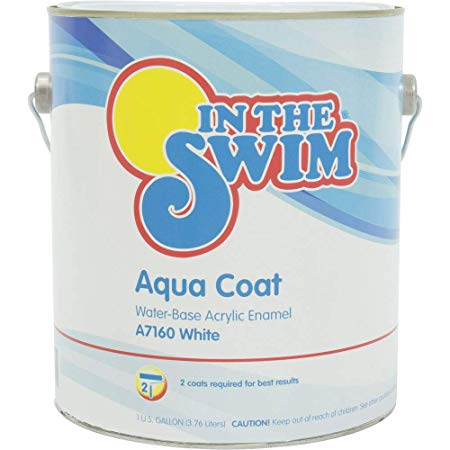 In The Swim Aqua Coat Water-Base Swimming Pool Paint - White 1 Gallon