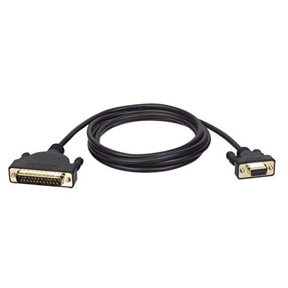 Tripp Lite AT Serial Modem Gold Cable (DB25 to DB9 M/F) 6-ft.(P404-006)
