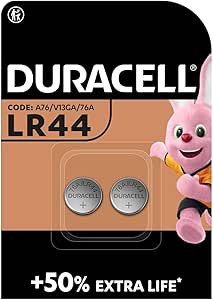 2 x Duracell LR44 (1 blister de 2 batteries) 2 piles (A76/V13GA/76A)