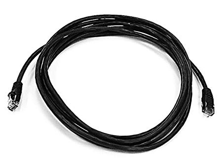 Monoprice Cat6 Ethernet Patch Cable - Network Internet Cord - RJ45, Stranded, 550Mhz, UTP, Pure Bare Copper Wire, 24AWG, 10ft, Black