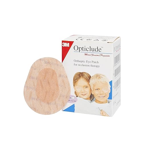 3M Boy and Girl's Opticlude Orthoptic Coloured Junior Eye Patches (Mini Size) -Pack of 20