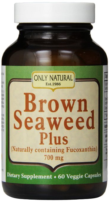 Only Natural Nutritional Veggie Capsules, Brown Seaweed Plus, 700 mg, 60 Count