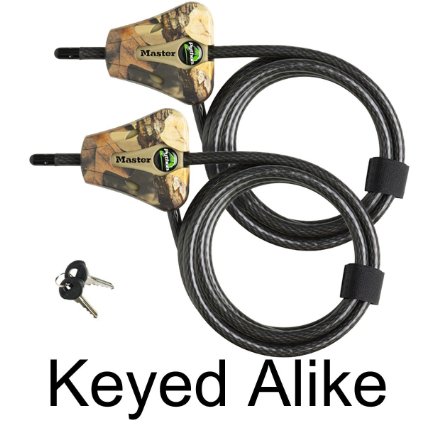 Master Lock - Python Trail Camera Adjustable Camouflage Cable Locks 8418KA-2 CAMO - KEYING MAY VARY