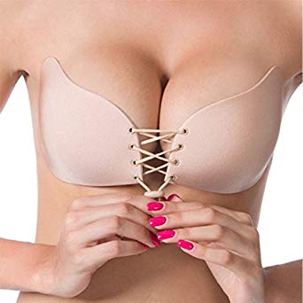 Titu Plus Size Self Adhesive Bra - Silicone Women Push up Bra Backless Strapless
