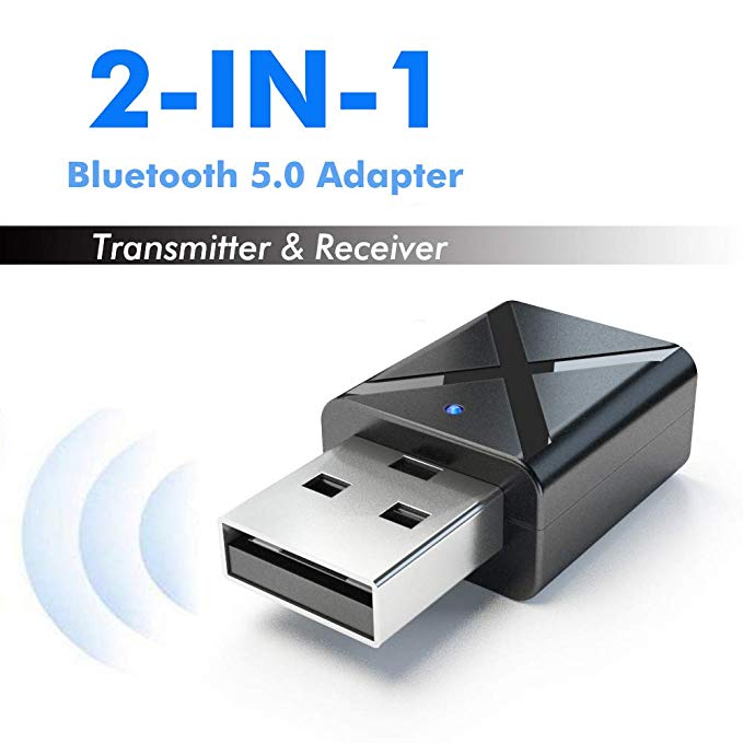 Leoie Bluetooth Transmitter Receiver，2 in 1 Bluetooth 5.0 Transmitter Receiver 3.5mm Wireless Stereo Audio Adapter