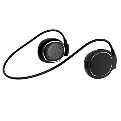 Granvela Waterproof Touch-Control Bluetooth Wireless On-Ear Sports Headphones-Black