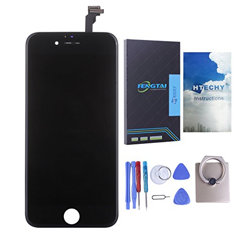 SZHSR LCD Display Digitizer Touch Screen Replacement Parts Kit Repair Tools For iPhone 6 4.7" (Black)