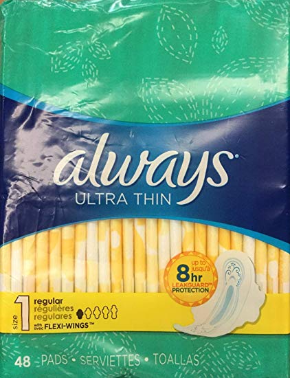Always Ultra Thin Regular Pads with Wings 48 ct