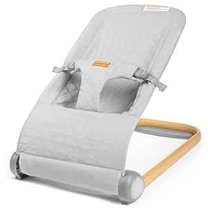 Baby Bouncer Seat, Breathable Fabric Infant Bouncer, Portable Bouncer Seat for Babies 0-6 Months, Infant Sleeper Bouncy Seat for Baby Boys and Girls