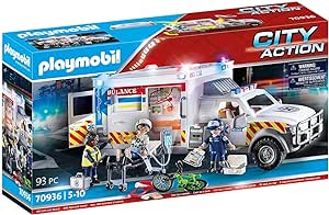 Playmobil Rescue Vehicles: Ambulance with Lights and Sound