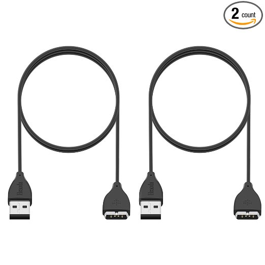 Henoda 2PCS Replacement USB Charger Cable for Fitbit Surge Wireless Activity Bracelet Fitness Super Watch Charging Cord