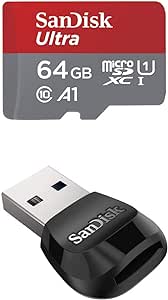 SanDisk 64GB Ultra microSD UHS-I Card for Chromebooks - Certified Works with Chromebook with SanDisk MobileMate USB 3.0 microSD Card Reader