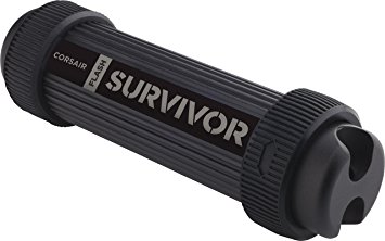 Corsair CMFSS3B-256GB Flash Survivor Stealth 200 m 256 GB USB 3 Rugged Design Water Proof Flash Drive - Black