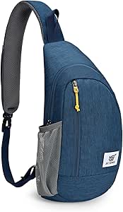 SKYSPER Sling Bag RFID Crossbody Sling Backpack Cross Body Shoulder Travel Bag Hiking Daypack for Women Men(Blue)