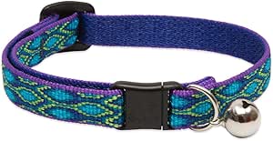 LupinePet Originals 1/2" Rain Song Cat Safety Collar with Bell , 8-12"