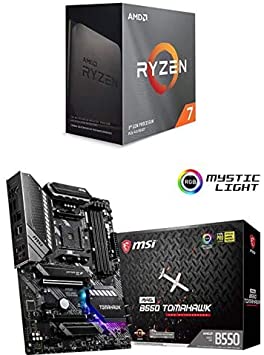 AMD Ryzen 7 3800XT 8-core, 16-Threads Unlocked Desktop Processor Without Cooler with MSI MAG B550 Tomahawk Gaming Motherboard