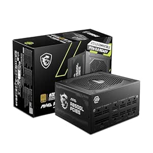 MSI MAG 850W Power Supply 80 Plus Gold - ATX 3.0 PCIe 5.0 Ready - 12VHPWR [MAG A850GL PCIE5]